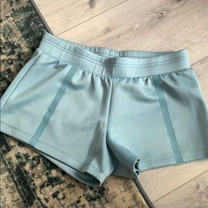 blue athletic shorts
